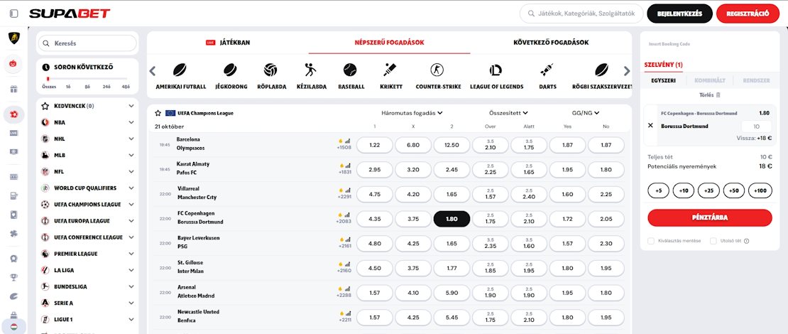 Supabet sportfogadás